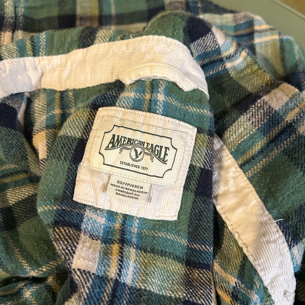 Green Plaid Button-Up Shirt - Picture 2 of 2
